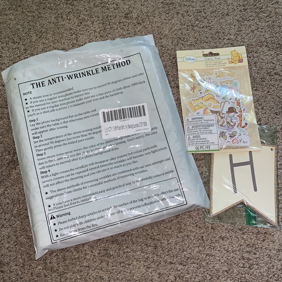 Winnie the Pooh themed photo backdrop and 1st Birthday supplies 🍯 - Picture 7 of 10